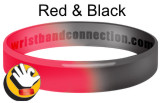 Red and Black rubber bracelet